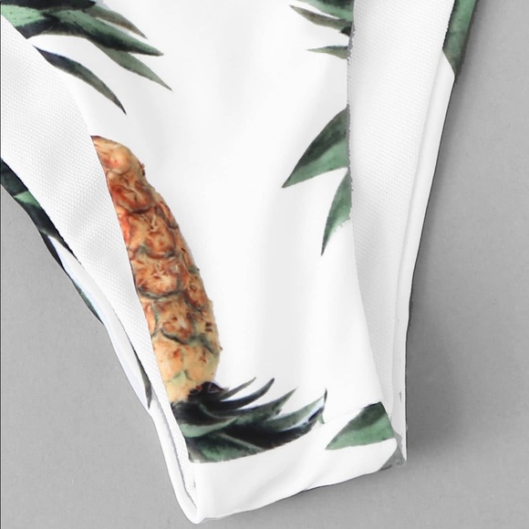 CLEARANCE Pineapple Bow Bandeau Bikini Swimsuit - Picture 4 of 5